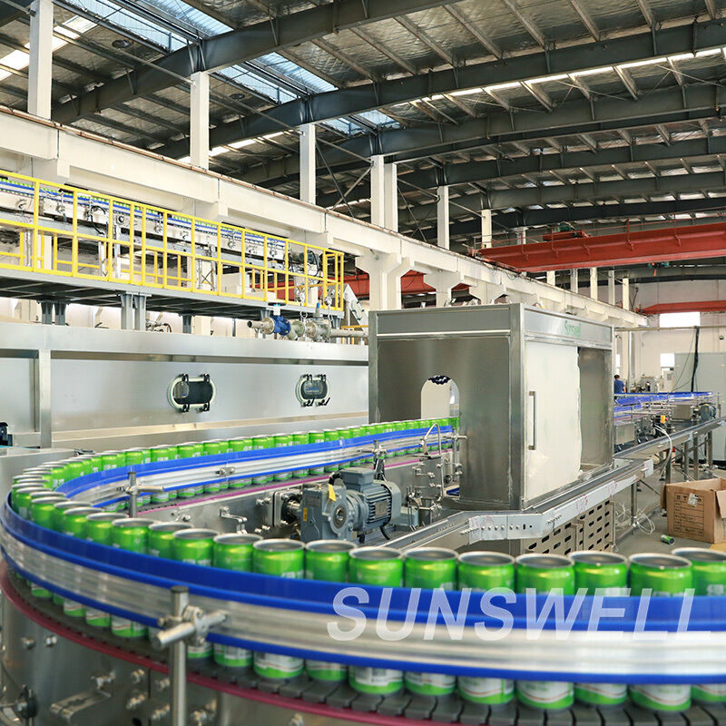 High Speed 18000CPH 200ml Soda Can Filling Canning Line