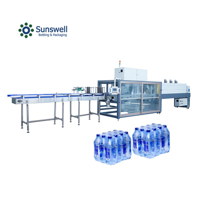 Aromalı meyve suyu plastik küçültücü ambalaj makinesi şekerli içecekler PE film küçültücü ambalaj makinesi cam şişeler için