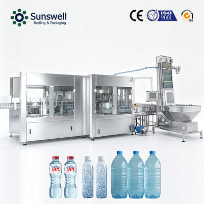 Yüksek Hızlı 24000bph 500ml Mineral Su Şişeleme hattı Tam Su Doldurma Ekipmanı